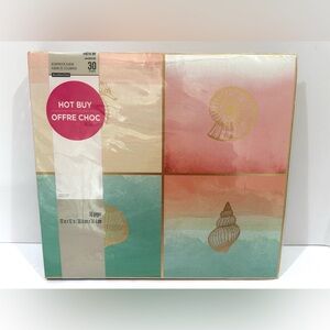 New 30 Page Scrapbook Album 12x12- Beach, Sea, Ocean, Pastel, Coast, Shells
